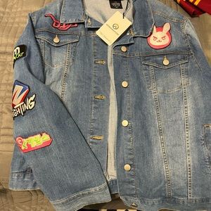 Brand new with tags. DVA from overwatch Her Universe jean jacket.